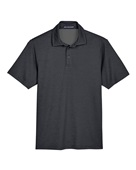 Devon & Jones CrownLux Performance Men's Address Melange Polo DG22 BLACK HEATHER Pocket